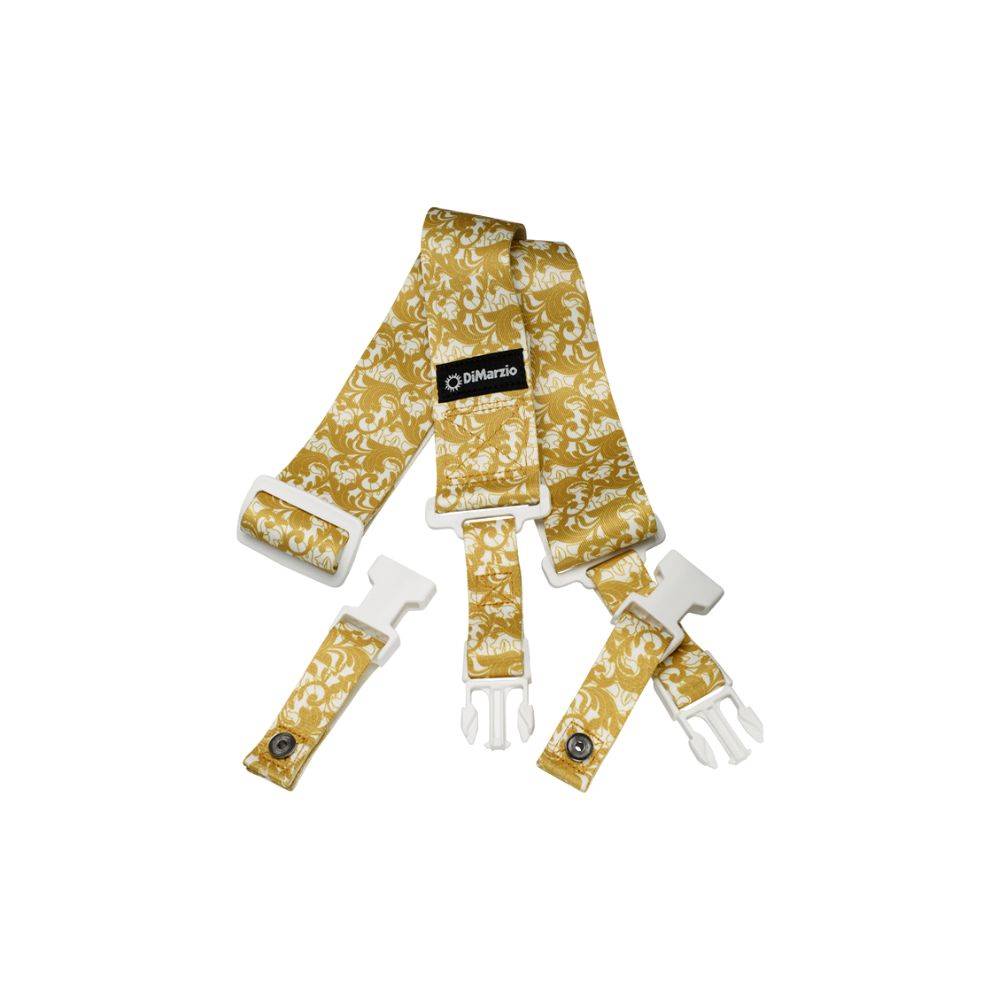 Dimarzio Steve Vai ClipLock Guitar Strap - UtoPIA™ White & Gold