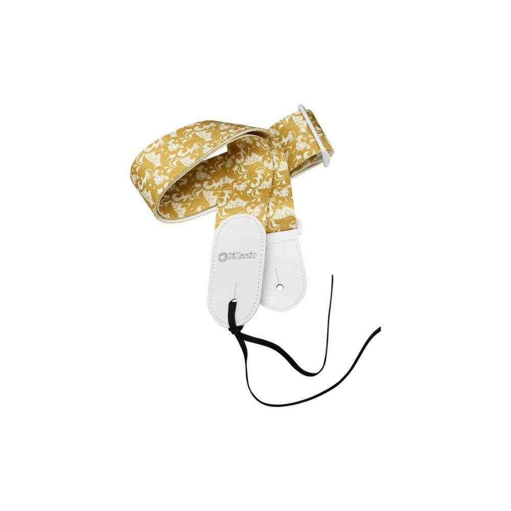 Dimarzio Steve Vai — UtoPIA™ White & Gold Guitar Strap