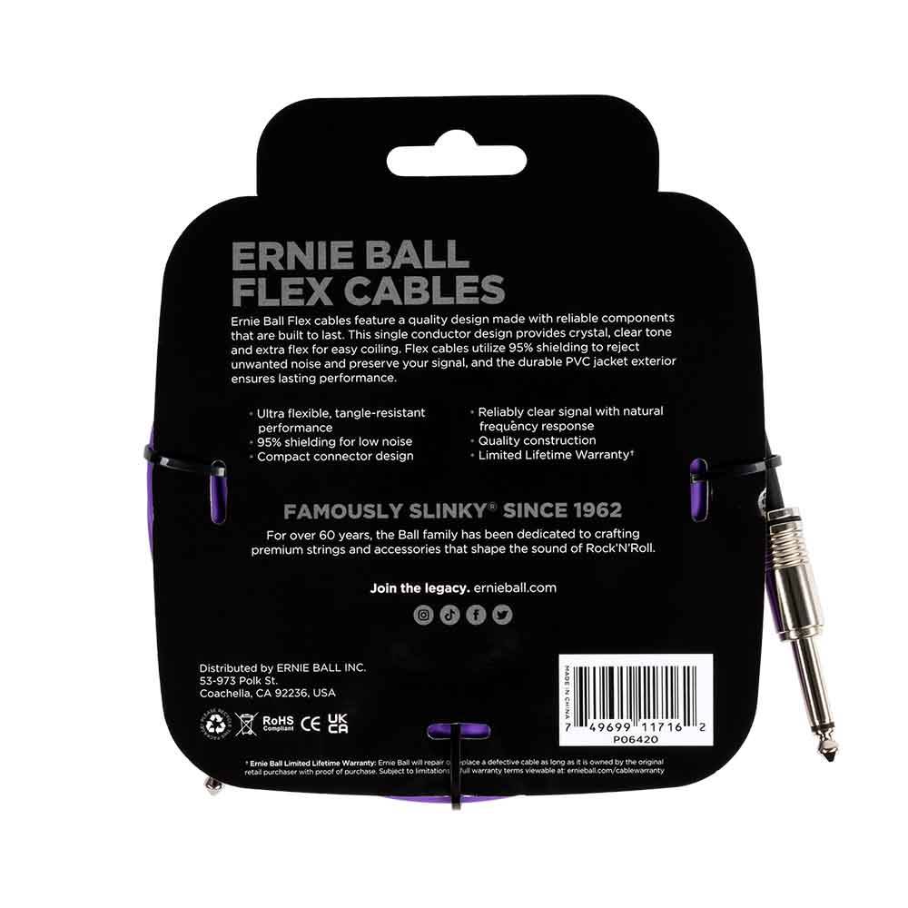 Ernie Ball Flex Instrument Cable Straight/Straight 20ft - Purple 6420 樂器導線 Ernie Ball Flex Instrument Cable Straight/Straight 20ft - Purple 6420 樂器導線