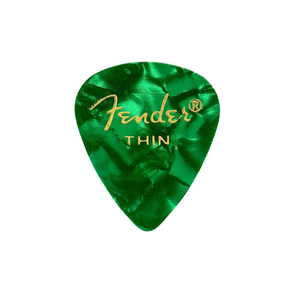 Fender Premium Celluloid 351 Shape Green Moto - 1 Gross 匹克(144入組)