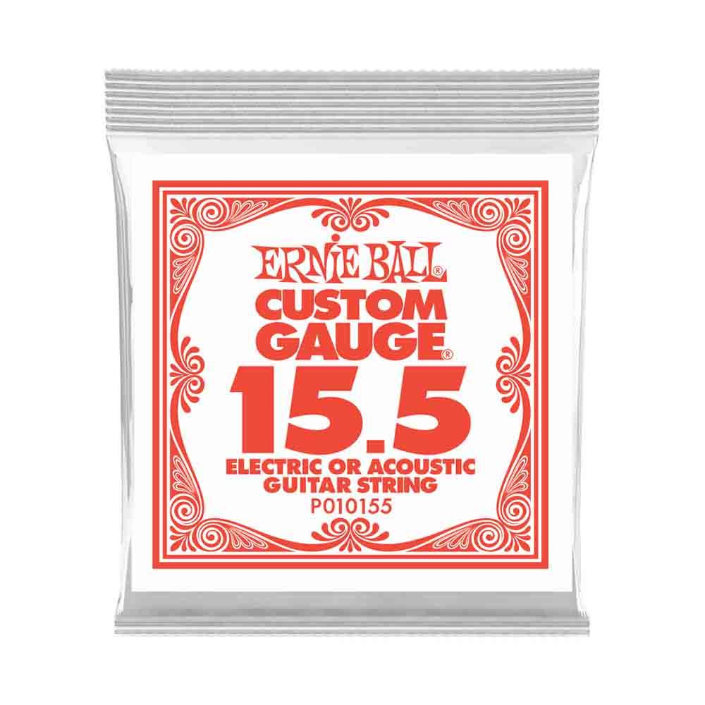 Ernie Ball Custom Gauge Plain Steel 10155 經典不鏽鋼 電吉他零弦 (單入裝) 15.5