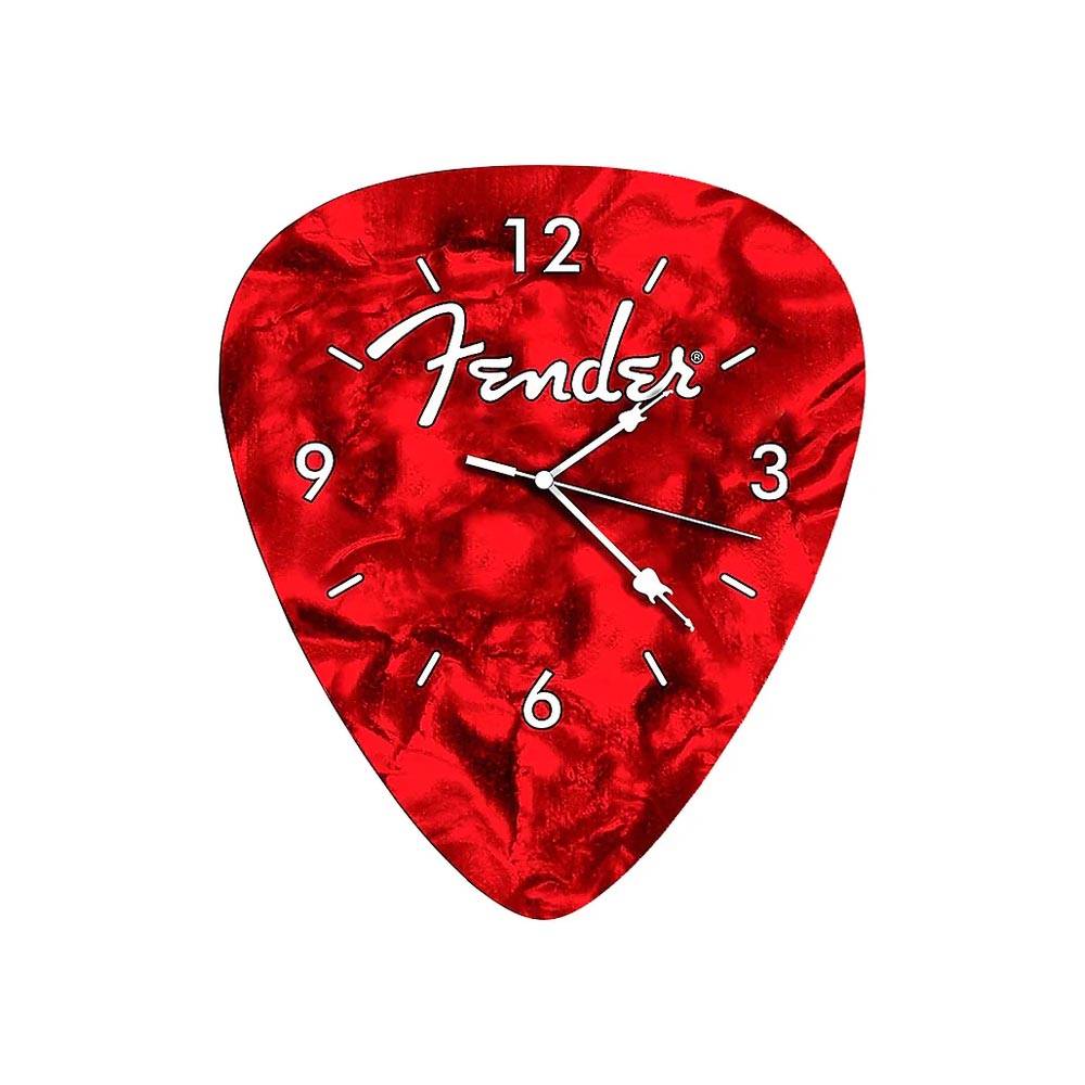 Fender Guitar PickWall ClockxRed 匹克經典壁鐘