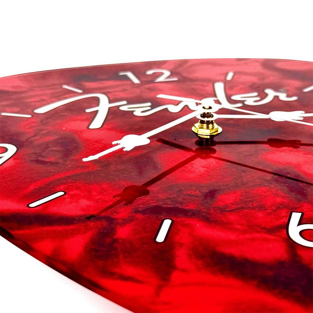Fender Guitar PickWall ClockxRed 匹克經典壁鐘 Fender Guitar PickWall ClockxRed 匹克經典壁鐘