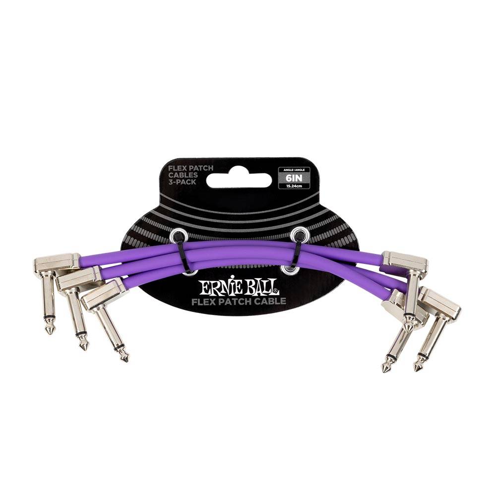 Ernie Ball Flex Patch Cable 6in 導線三入組 (共4色)