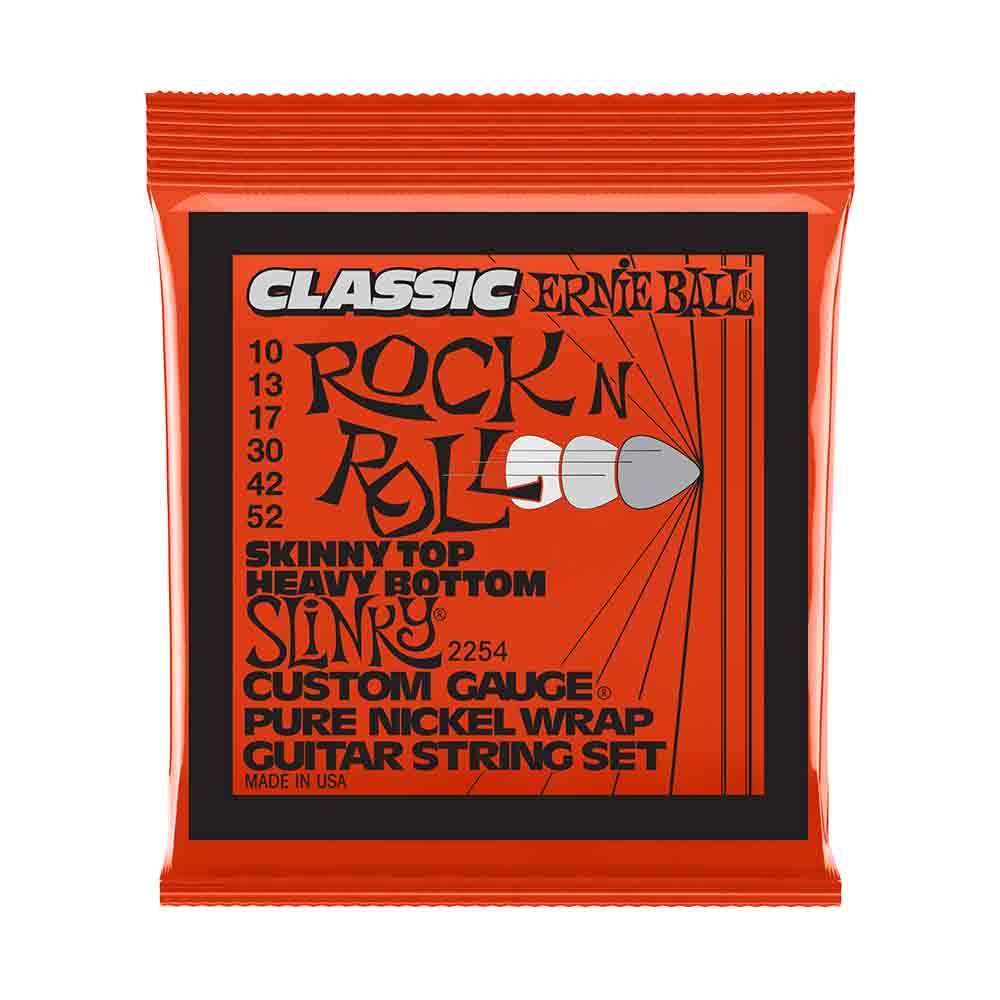 Ernie Ball Skinny Top Heavy Bottom Slinky Classic Rock n Roll Pure Nickel Wrap 2254 經典搖滾鈍鎳 電吉他套弦 10-52
