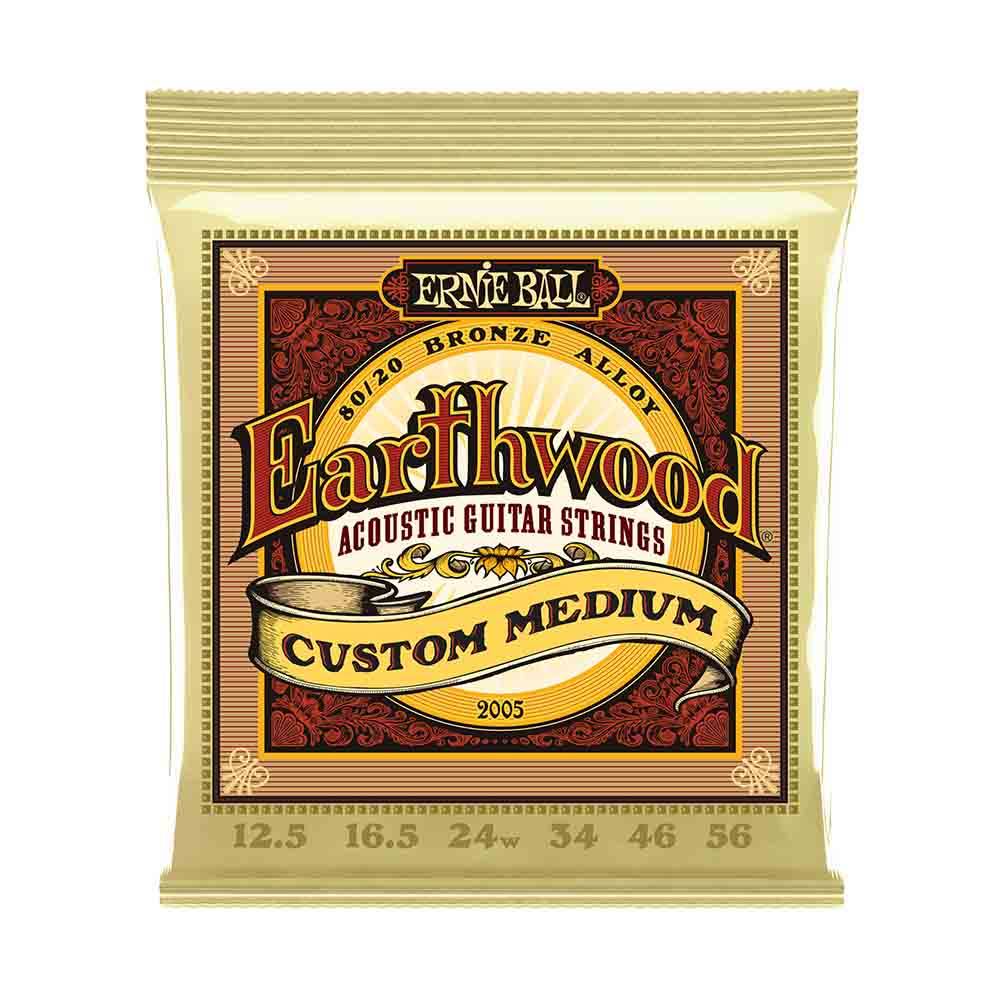 Ernie Ball Earthwood Custom Medium 80/20 Bronze 2005 經典純粹 民謠吉他套弦 12.5-56