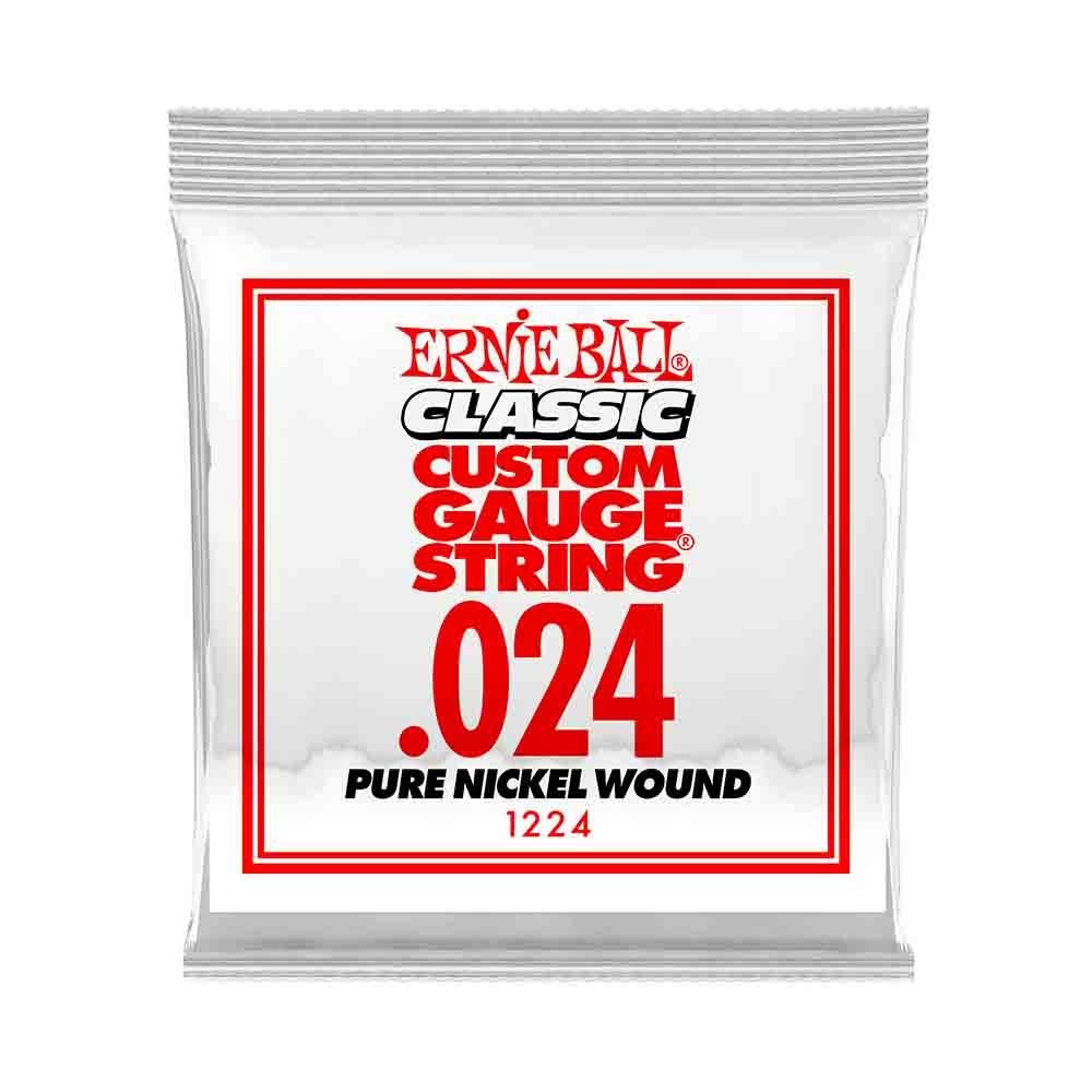 Ernie Ball Classic Pure Nickel Wound 1224 經典搖滾鈍鎳 電吉他零弦 (單入裝) 24