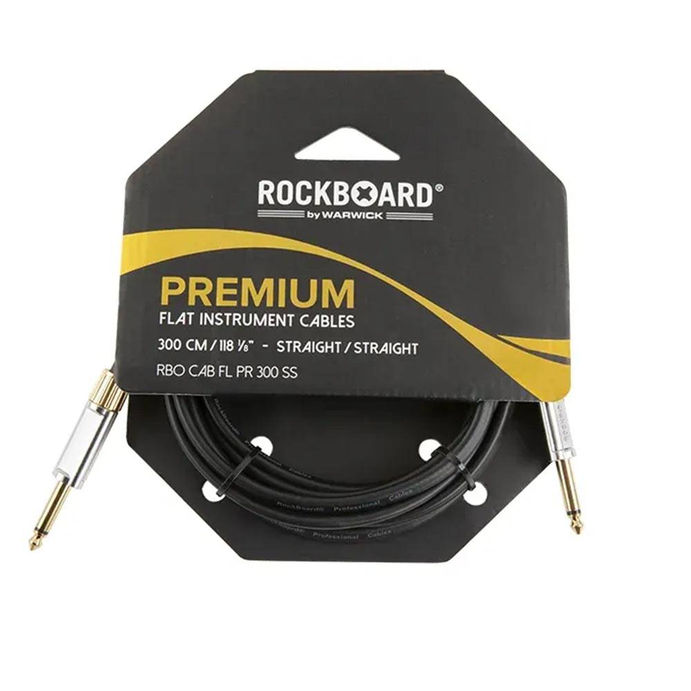 RockBoard Premium Series Flat Instrument Cable Straight/Straight 300cm 樂器導線