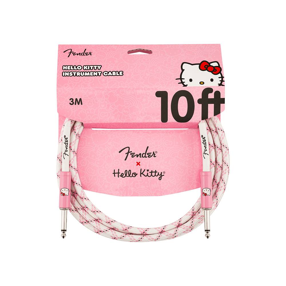 Fender x Hello Kitty White/Pink Woven Cable 聯名款導線 (10ft)