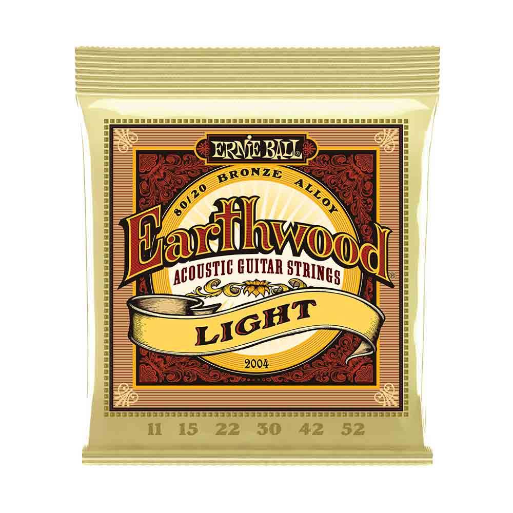 Ernie Ball Earthwood Light 80/20 Bronze 2004 經典純粹 民謠吉他套弦 11-52