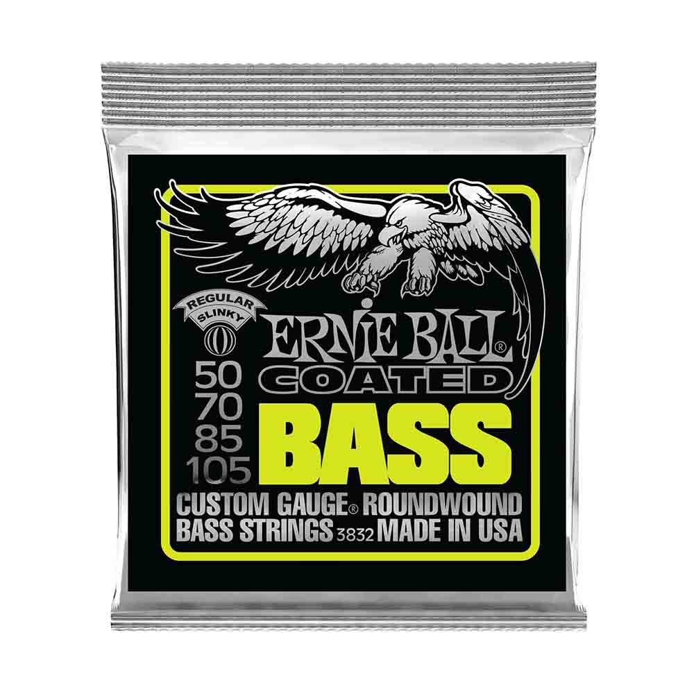 Ernie Ball Regular Slinky Coated 3832 超薄鍍膜 電貝斯套弦 50-105