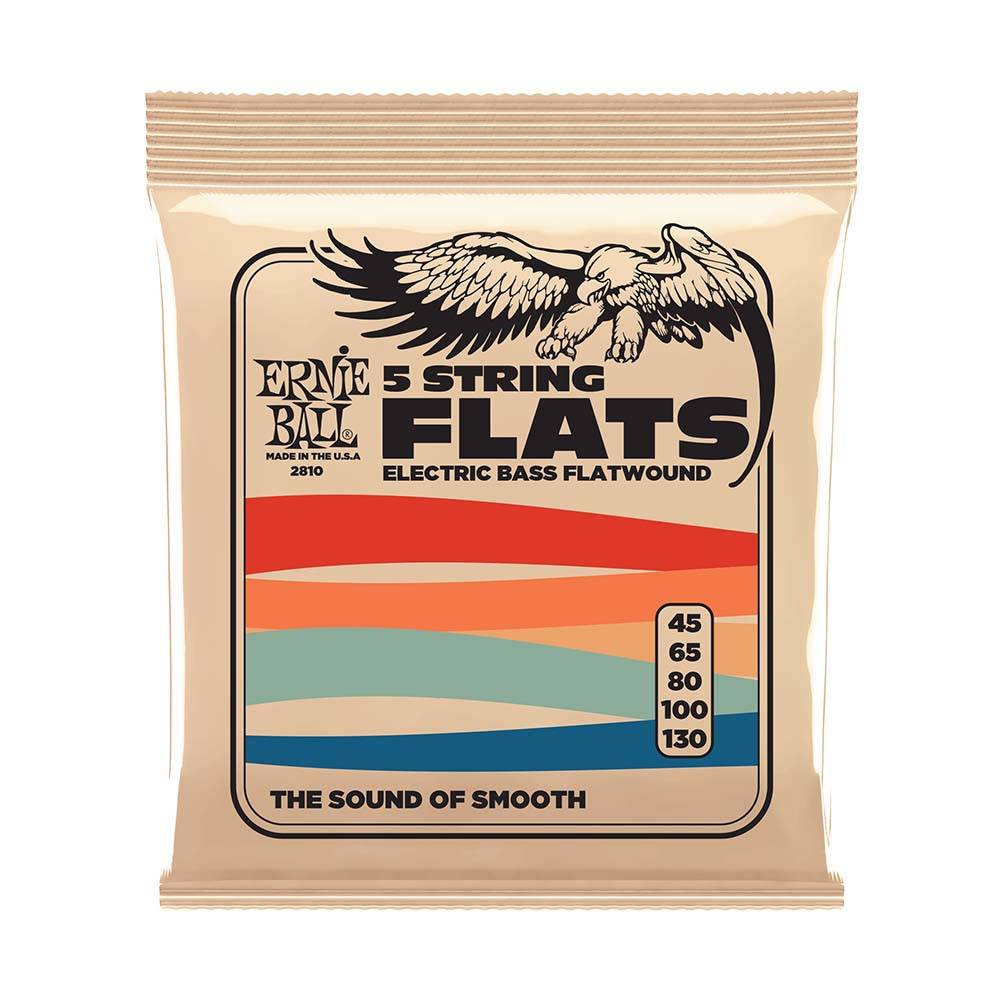 Ernie Ball Flatwound Group 2810 不鏽鋼平滑弦 電貝斯五弦套弦 45-130