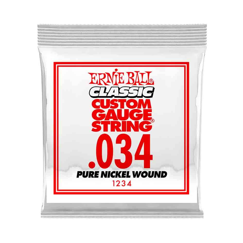 Ernie Ball Classic Pure Nickel Wound 1234 經典搖滾鈍鎳 電吉他零弦 (單入裝) 34