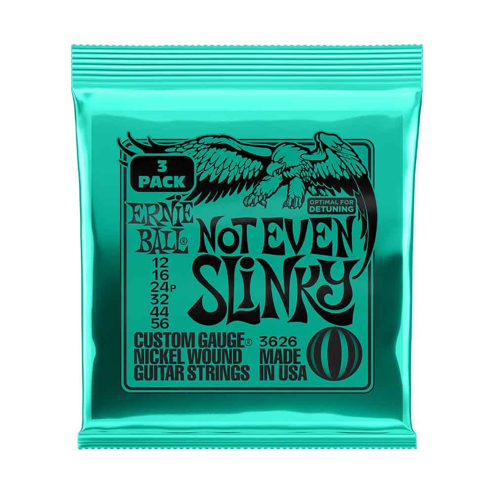 Ernie Ball Not Even Slinky 3626 鎳纏繞 電吉他套弦 (3件組) 12-56
