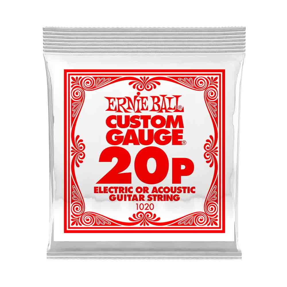 Ernie Ball Custom Gauge Plain Steel 1020 經典不鏽鋼 電吉他零弦 (單入裝) 20