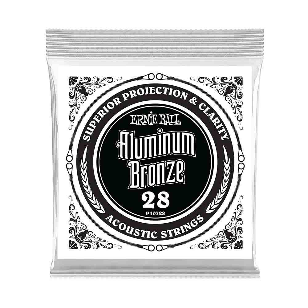 Ernie Ball Aluminum Bronze Wound 10728 清晰澈亮 民謠吉他零弦 (單入裝) 28