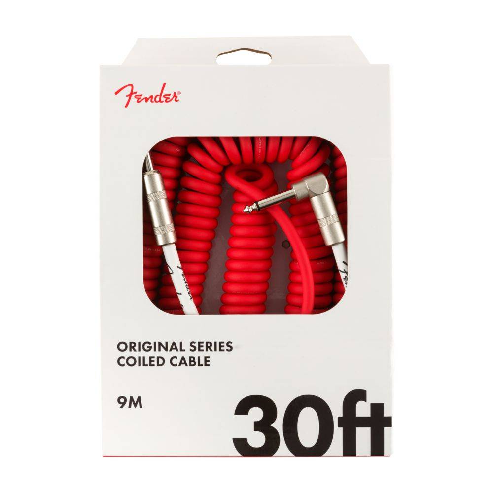 Fender Original Series Coil Instrument Cables - Fiesta Red 吉他導線