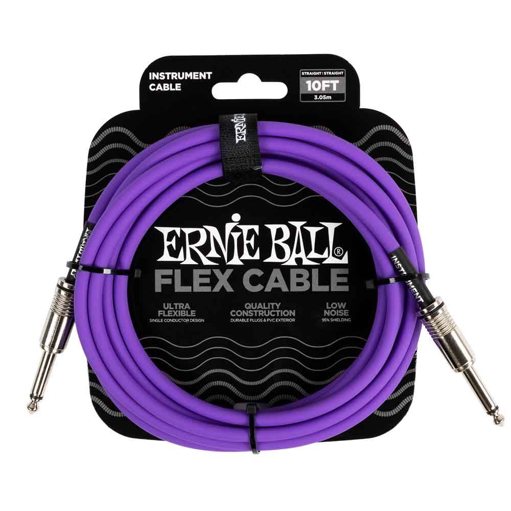 Ernie Ball Flex Instrument Cable Straight/Straight 10ft - Purple 6415 樂器導線