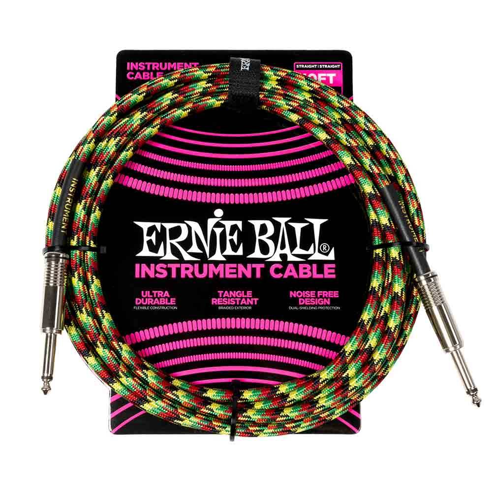 Ernie Ball Braided Instrument Cable Straight/Straight 10ft - Good Vibrations 6480 樂器導線