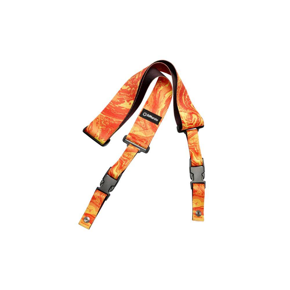 Dimarzio Steve Vai ClipLock Guitar Strap - Orange Universe