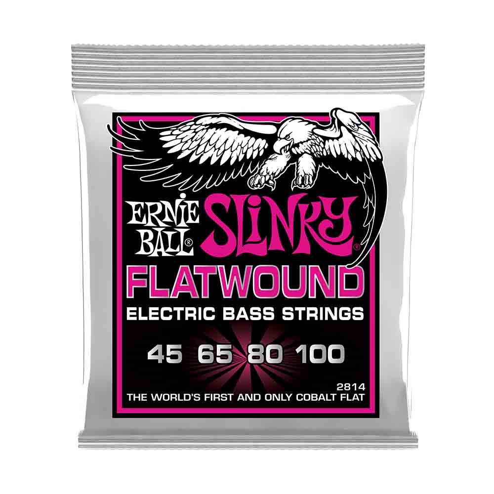Ernie Ball Super Slinky Flatwound 2814 雙鈷纏繞平滑弦 電貝斯套弦 45-100