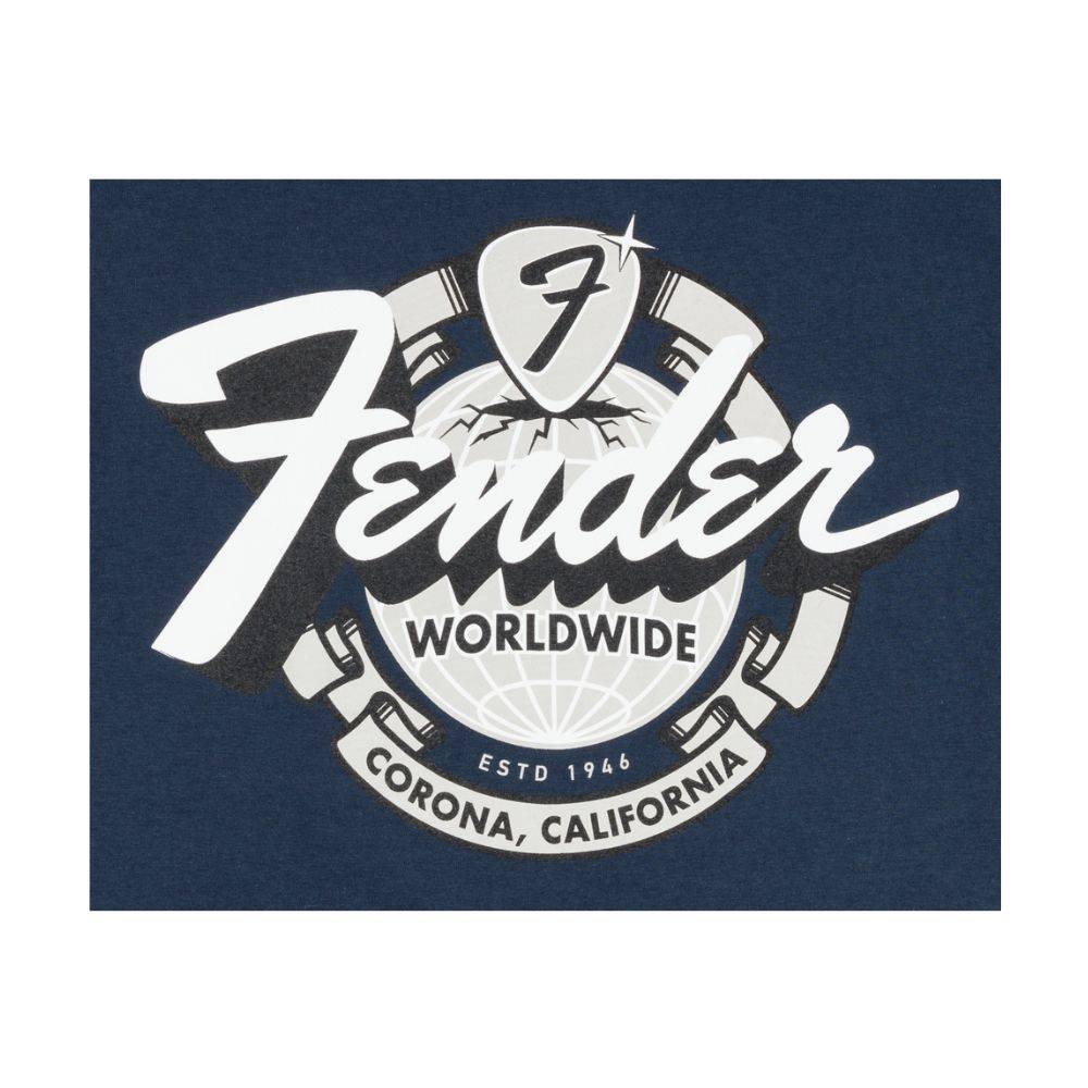Fender World Wide 復古海軍藍 T恤 Fender World Wide 復古海軍藍 T恤