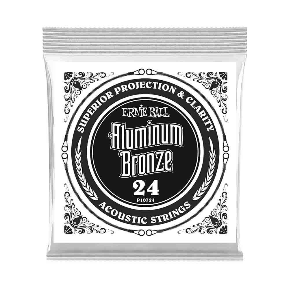 Ernie Ball Aluminum Bronze Wound 10724 清晰澈亮 民謠吉他零弦 (單入裝) 24