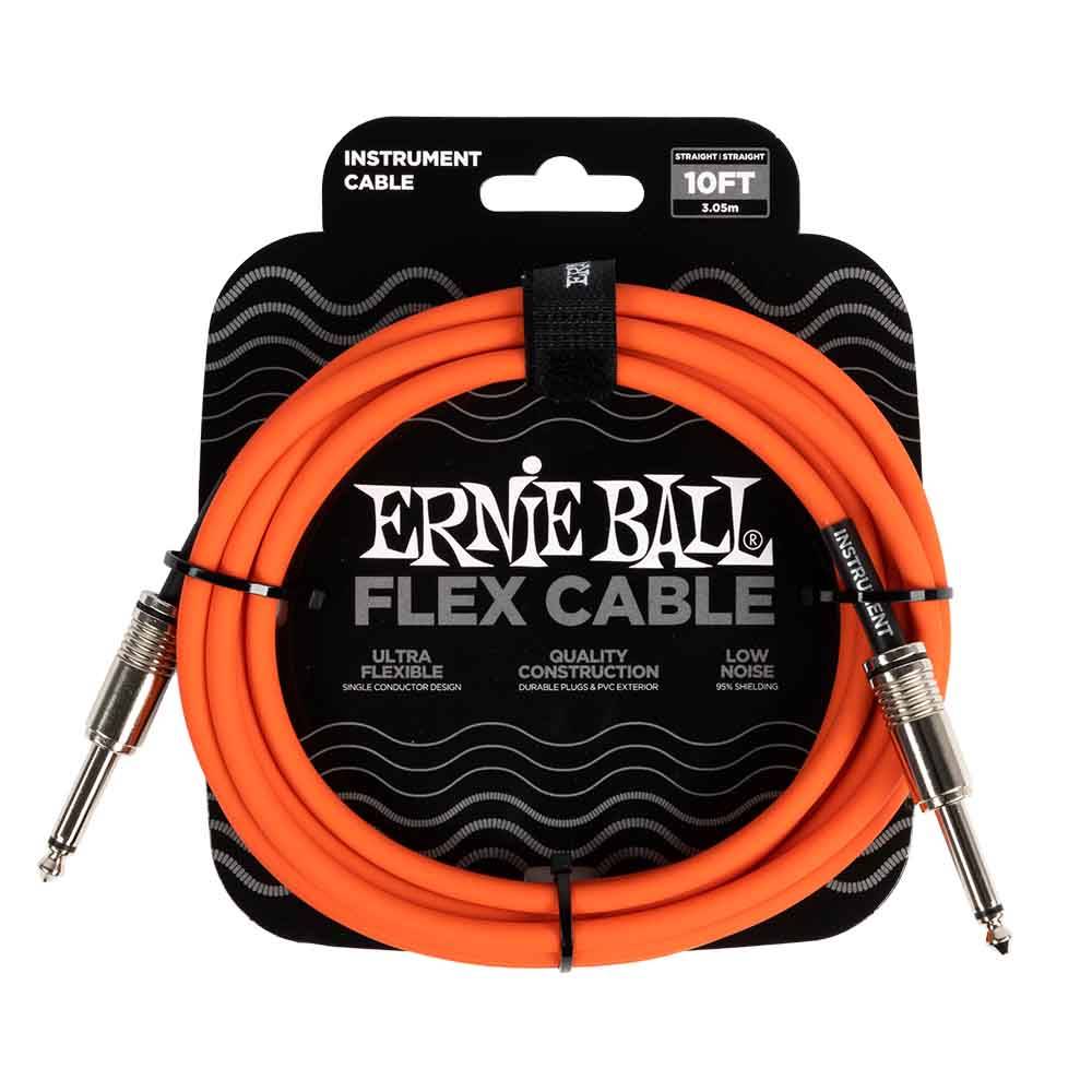 Ernie Ball Flex Instrument Cable Straight/Straight 10ft - Orange 6416 樂器導線