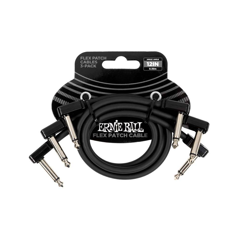 Ernie Ball Flex Patch Cable 12in 導線三入組 (共4色)