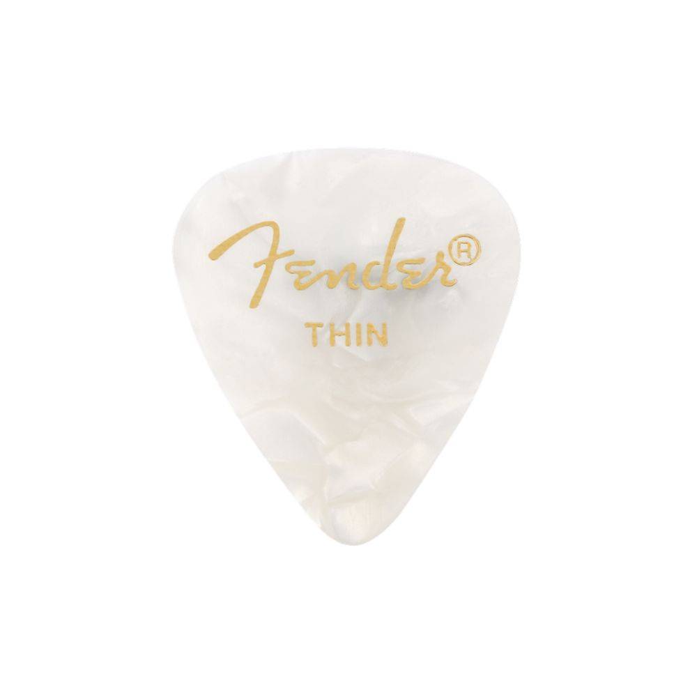 Fender Premium Celluloid 351 Shape White Moto - 1 Gross 匹克(144入組)