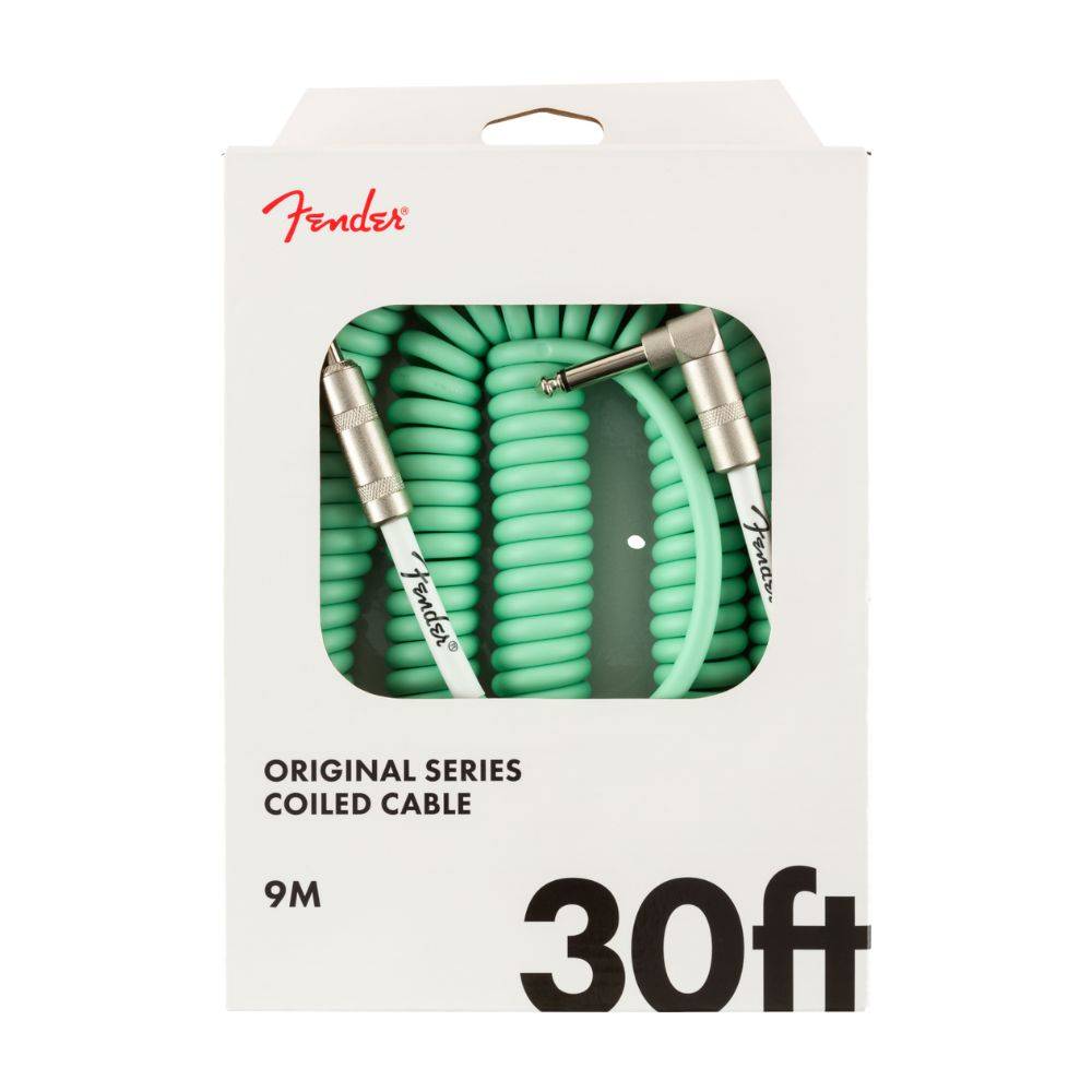 Fender Original Series Coil Instrument Cables - Surf Green 吉他導線