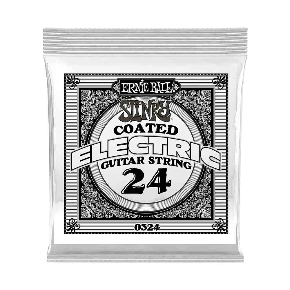 Ernie Ball Slinky Coated Nickel Wound 0324 超薄膜鍍鎳 電吉他零弦 (單入裝) 24