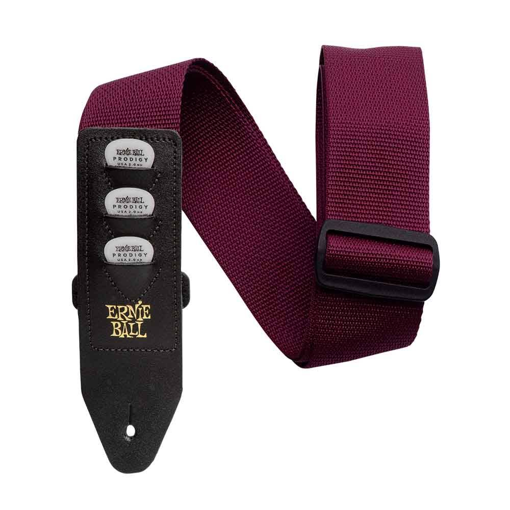 Ernie Ball Polypro Pickholder Strap - Burgundy 4688 背帶