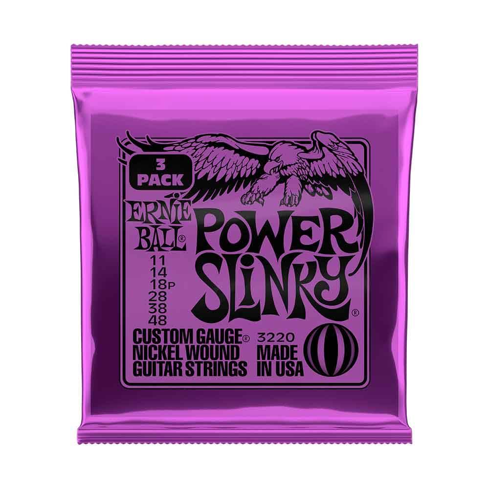Ernie Ball Power Slinky 3220 鎳纏繞 電吉他套弦 (3件組) 11-48