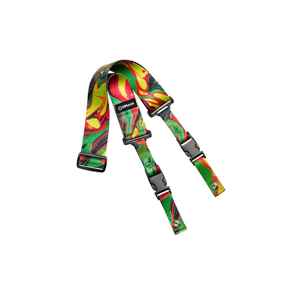 Dimarzio Steve Vai ClipLock Guitar Strap - Green Universe