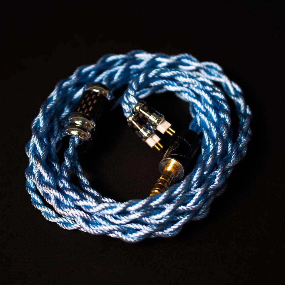 Fatfreq Silver Blue Cable with Detachable Plug 可拆式插頭耳機線