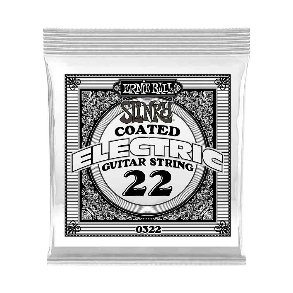 Ernie Ball Slinky Coated Nickel Wound 0322 超薄膜鍍鎳 電吉他零弦 (單入裝) 22