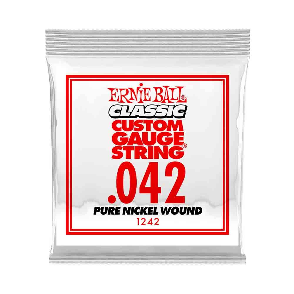 Ernie Ball Classic Pure Nickel Wound 1242 經典搖滾鈍鎳 電吉他零弦 (單入裝) 42