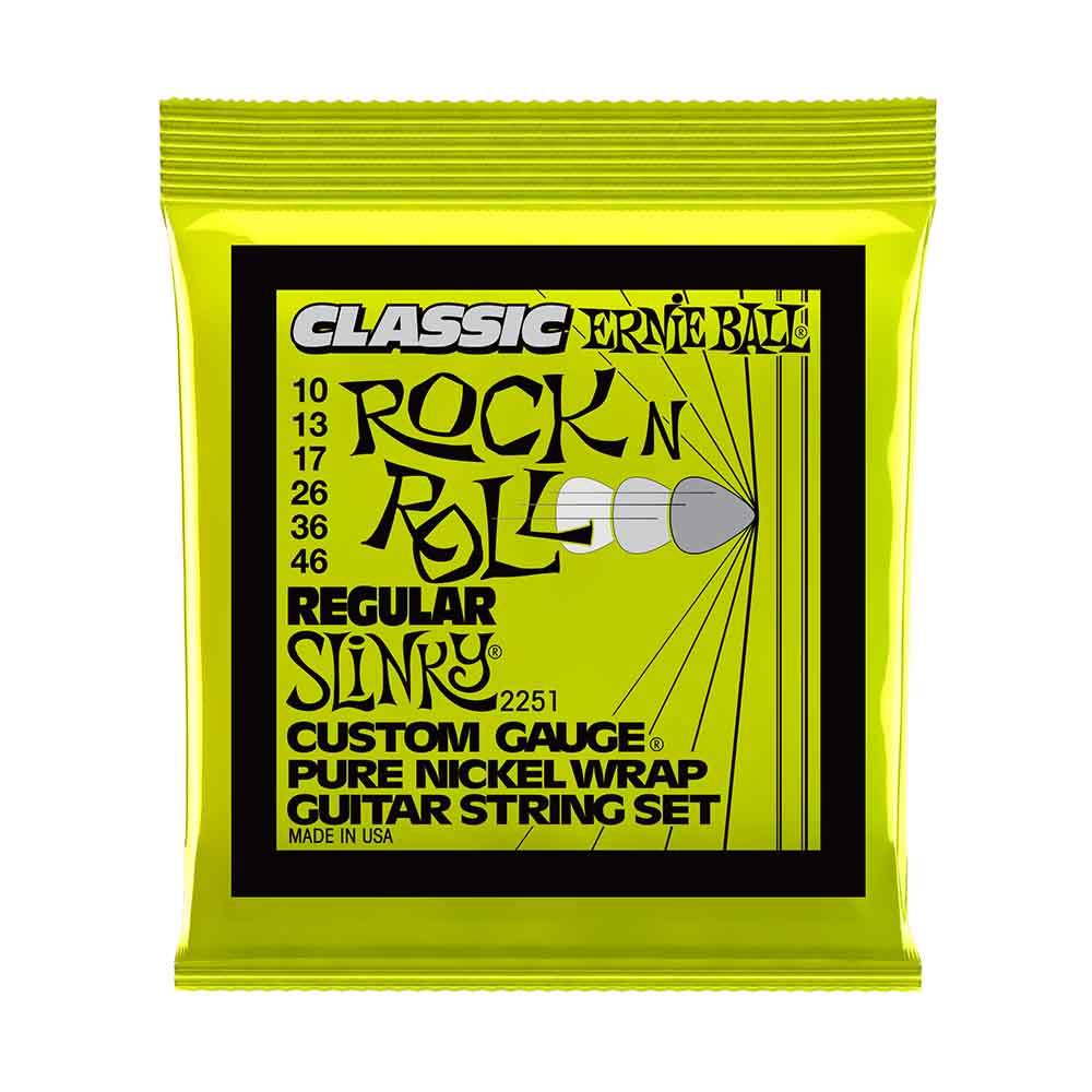Ernie Ball Regular Slinky Classic Rock N Roll Pure Nickel Wrap 2251 經典搖滾鈍鎳 電吉他套弦 10-46