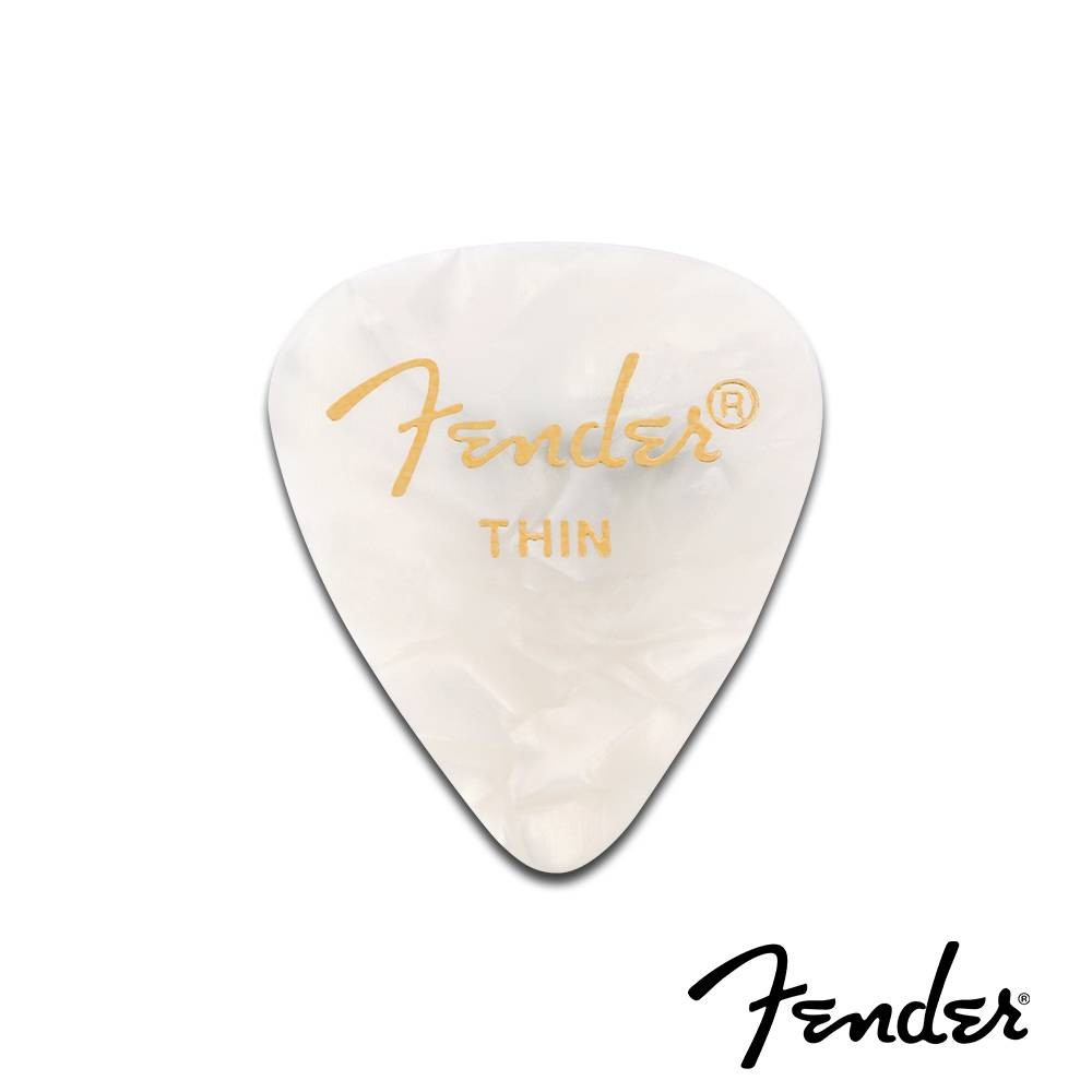 Fender Premium Celluloid 351 Shape White Moto 匹克(12入組)