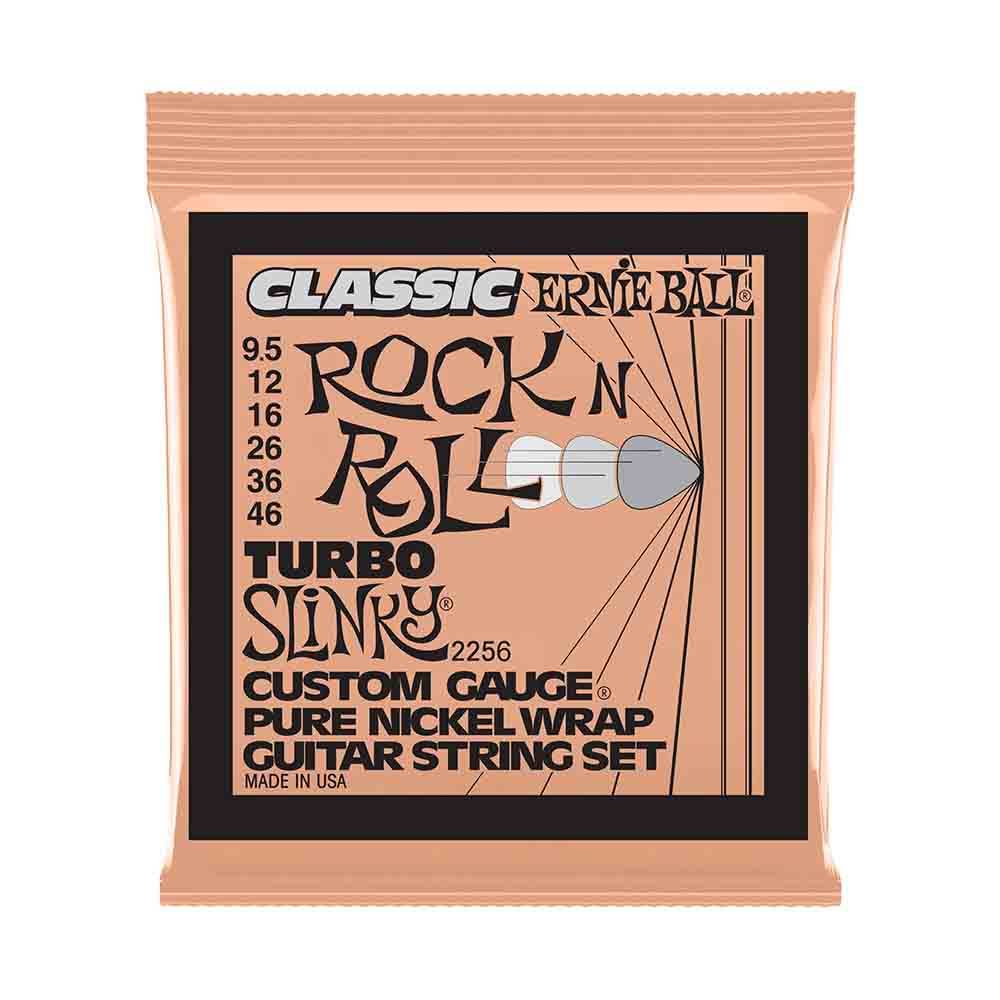 Ernie Ball Turbo Slinky Classic Rock n Roll Pure Nickel Wrap 2256 經典搖滾鈍鎳 電吉他套弦 9.5-46