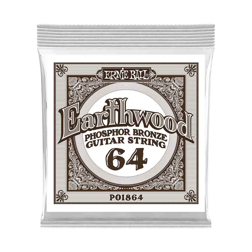 Ernie Ball Earthwood Phosphor Bronze 1864 經典純粹 民謠吉他零弦 (3條裝) 64