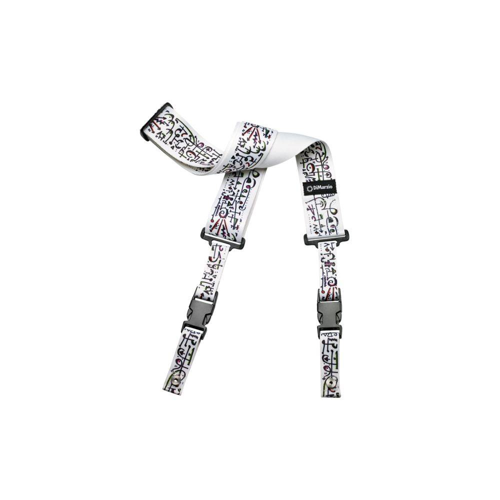 Dimarzio Steve Vai ClipLock Art Guitar Strap - White